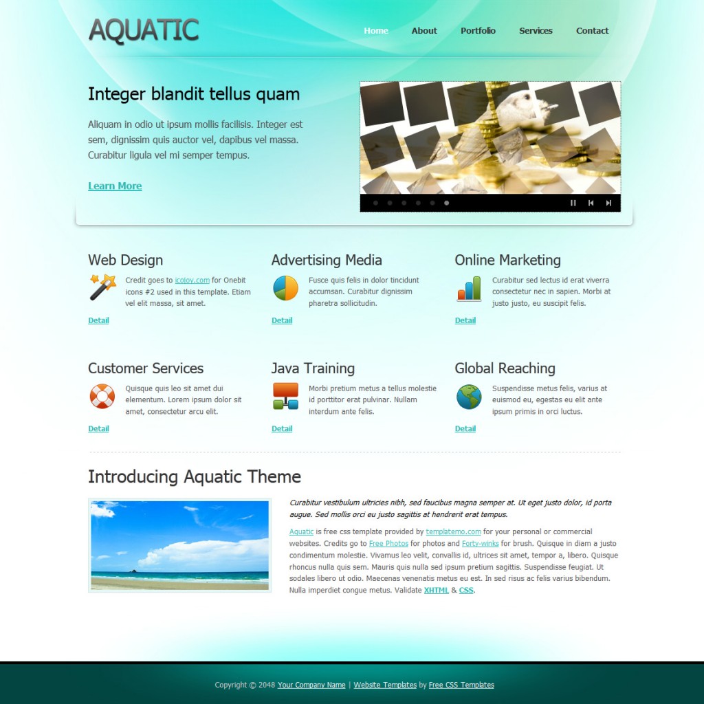 Best Free CSS Templates For The Year 2012