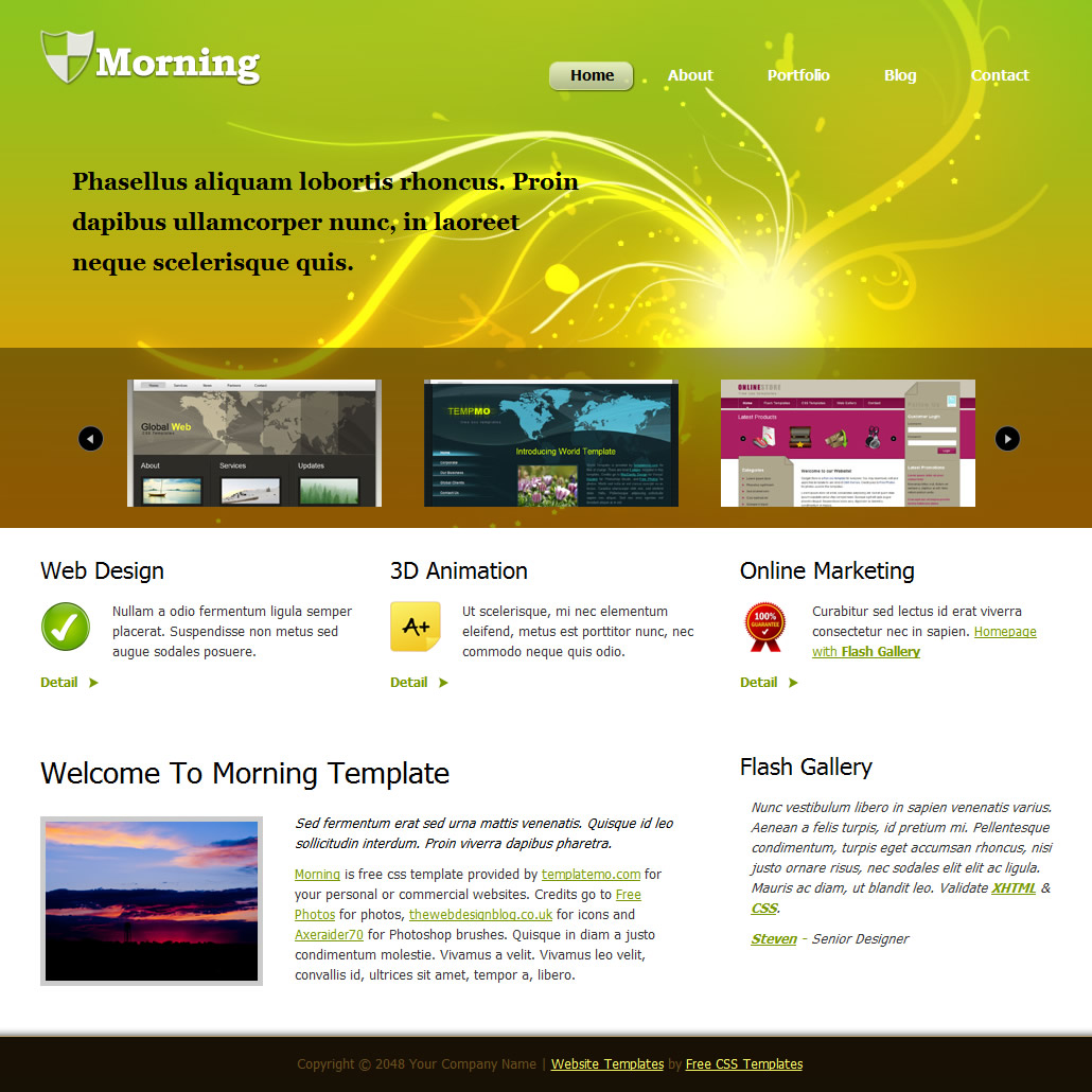 best-free-css-templates-for-the-year-2012
